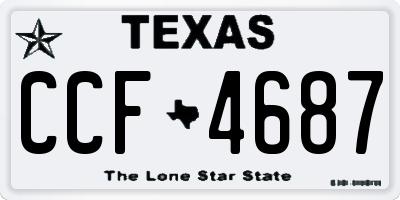 TX license plate CCF4687