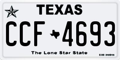 TX license plate CCF4693