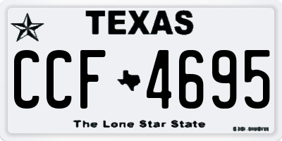 TX license plate CCF4695