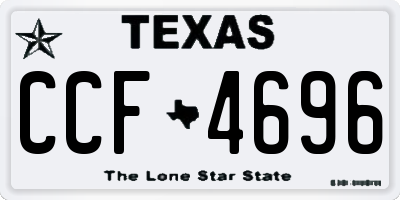 TX license plate CCF4696