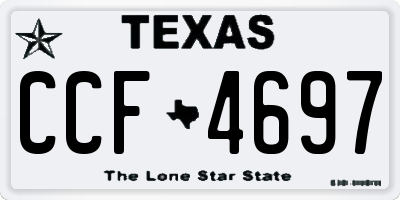 TX license plate CCF4697