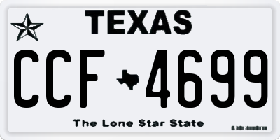 TX license plate CCF4699