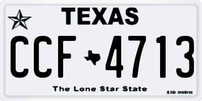 TX license plate CCF4713