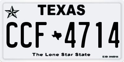 TX license plate CCF4714