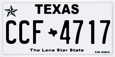 TX license plate CCF4717