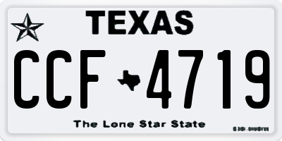 TX license plate CCF4719