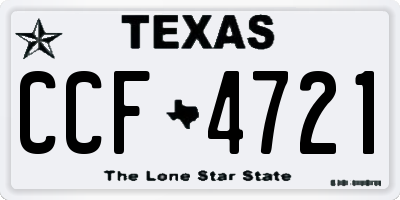 TX license plate CCF4721
