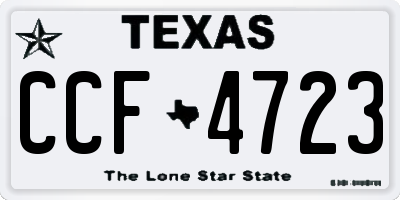TX license plate CCF4723