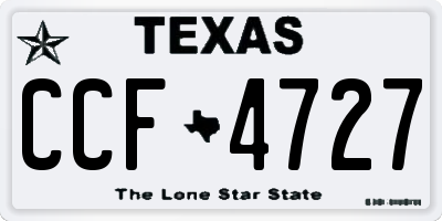TX license plate CCF4727
