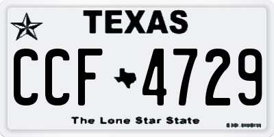 TX license plate CCF4729