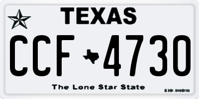 TX license plate CCF4730