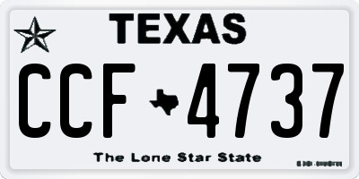 TX license plate CCF4737