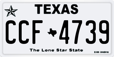 TX license plate CCF4739
