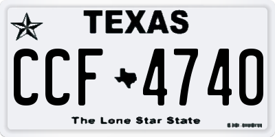 TX license plate CCF4740