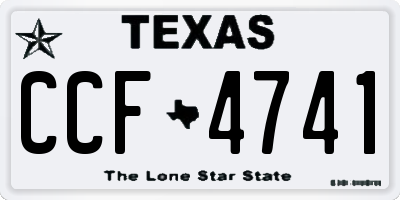 TX license plate CCF4741