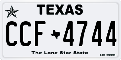 TX license plate CCF4744