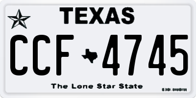 TX license plate CCF4745