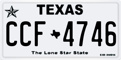 TX license plate CCF4746