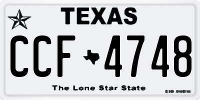 TX license plate CCF4748