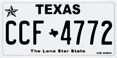 TX license plate CCF4772