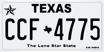TX license plate CCF4775