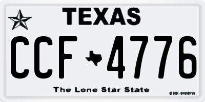 TX license plate CCF4776