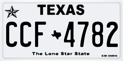 TX license plate CCF4782