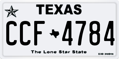 TX license plate CCF4784