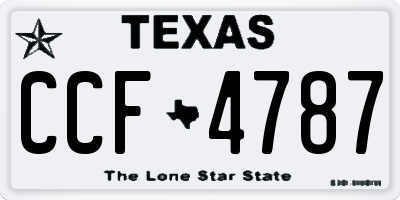 TX license plate CCF4787