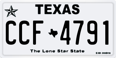 TX license plate CCF4791