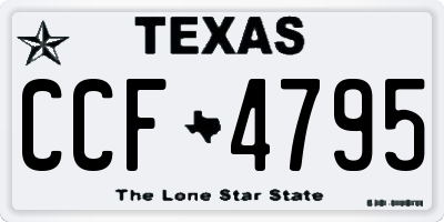 TX license plate CCF4795