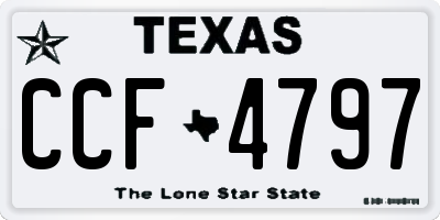 TX license plate CCF4797