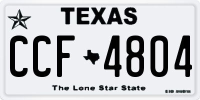 TX license plate CCF4804