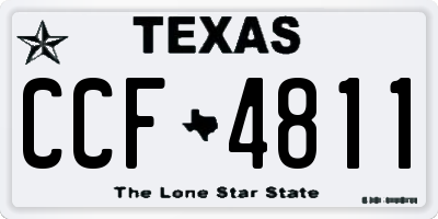 TX license plate CCF4811
