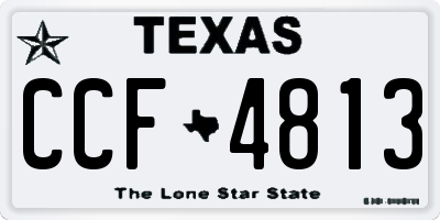 TX license plate CCF4813