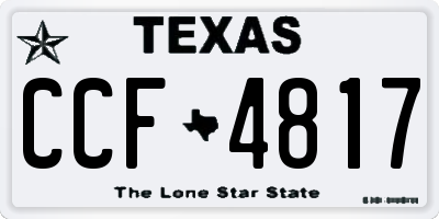 TX license plate CCF4817