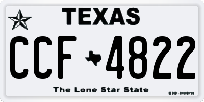 TX license plate CCF4822