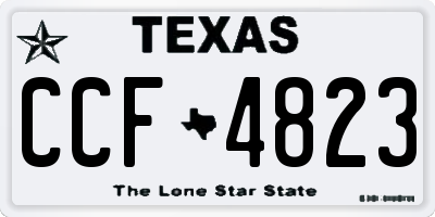 TX license plate CCF4823
