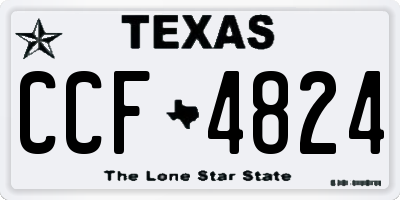 TX license plate CCF4824