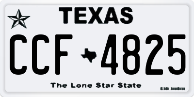 TX license plate CCF4825
