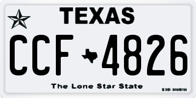 TX license plate CCF4826