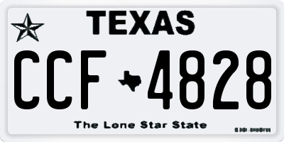 TX license plate CCF4828
