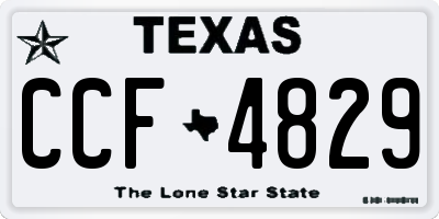 TX license plate CCF4829