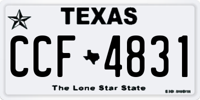 TX license plate CCF4831