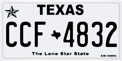 TX license plate CCF4832