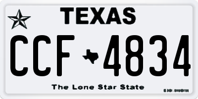 TX license plate CCF4834