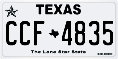 TX license plate CCF4835