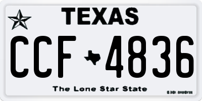 TX license plate CCF4836