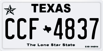 TX license plate CCF4837