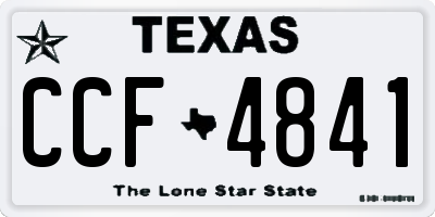 TX license plate CCF4841